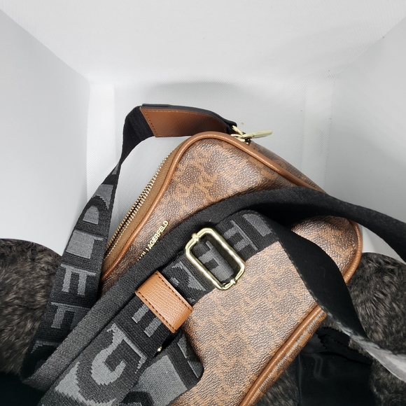 Karl Lagerfeld Monogram purse with long crossbody strap with Name on it. - Picture 11 of 16